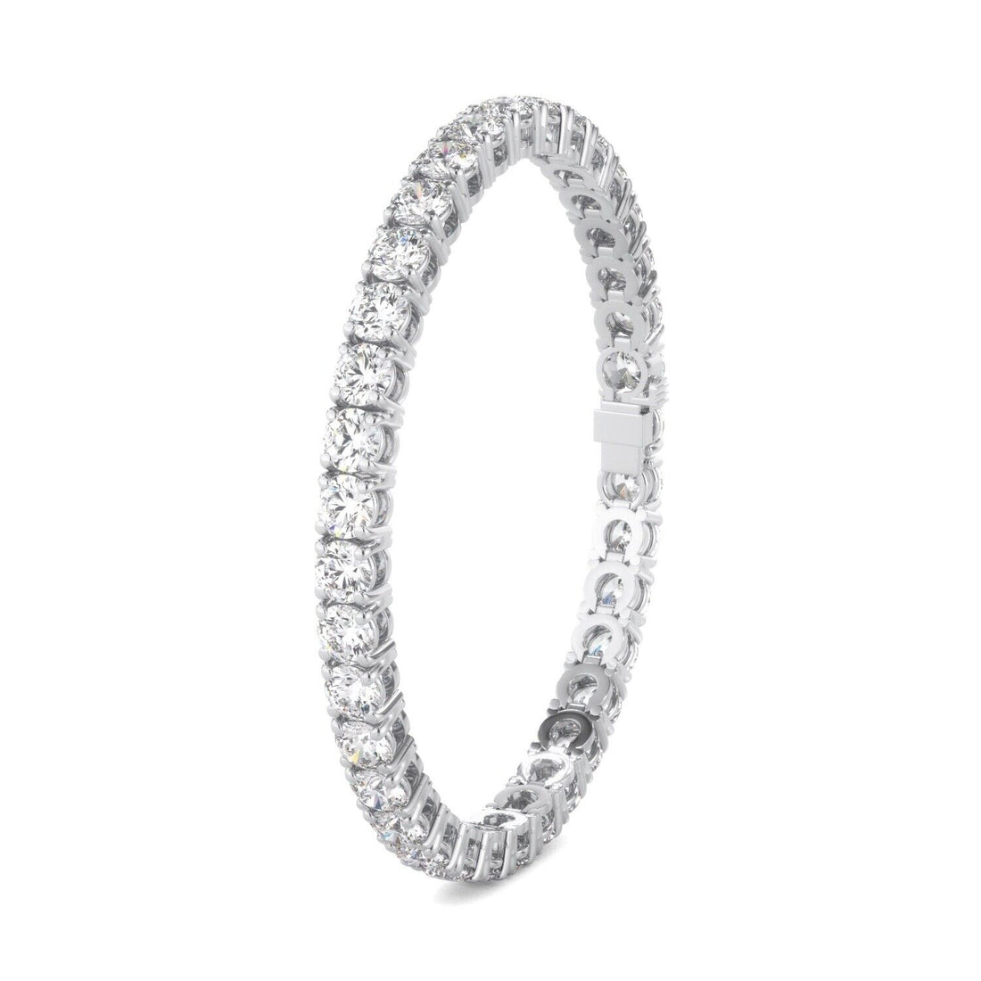 Lab Grown Diamond Tennis Bracelet D-E VS1-VS2 14K White Gold 12.34cttw  Prong