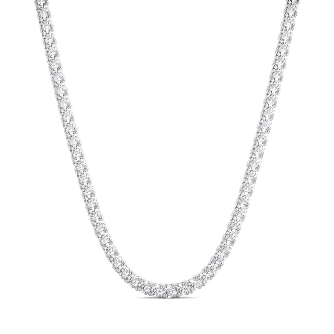 Lab Grown Diamond Tennis Necklace D-E VS1-VS2 14K White Gold 25.92cttw 4 Prong