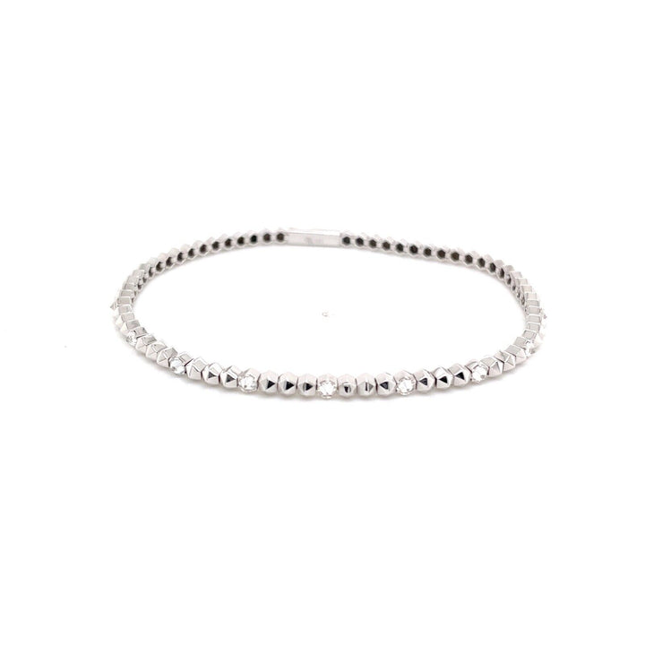Lab Grown Diamond Spike Fashion Bracelet D-E VS1-VS2 14K White Gold 0.42cttw