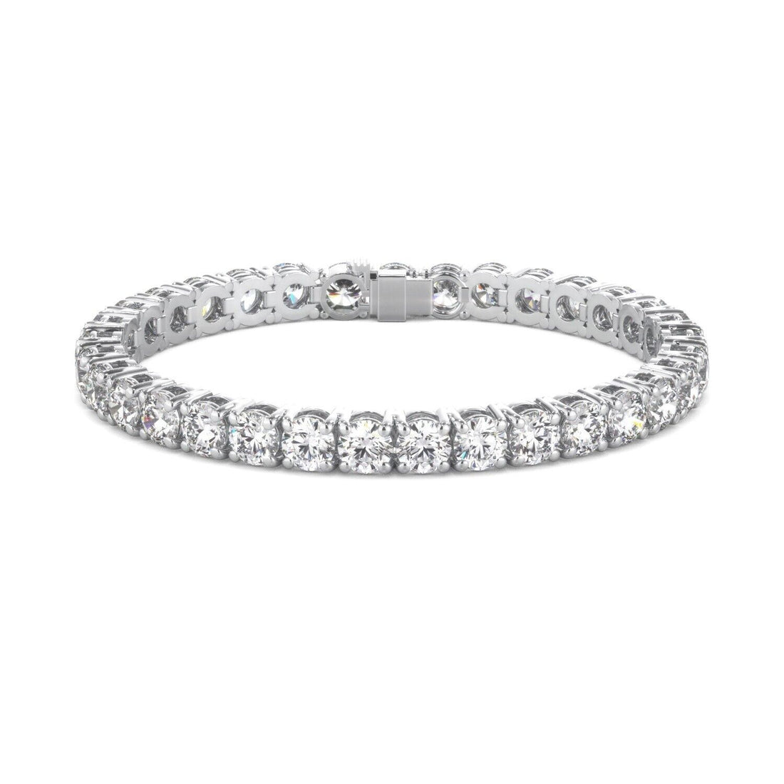 Lab Grown Diamond Tennis Bracelet D-E VS1-VS2 14K White Gold 22.16cttw  4 Prong