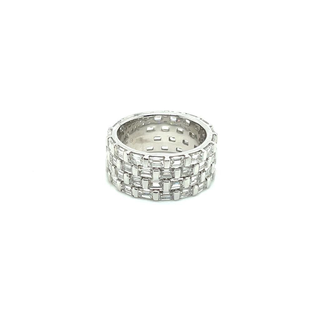 Lab Grown Diamond Fashion Ring F VS2 14K White Gold 5.86cttw Size 6