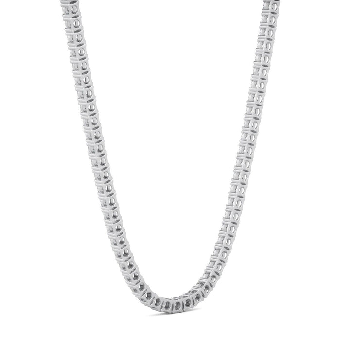 Diamond Tennis Necklace G-H SI1-SI2 14K White Gold 14.86cttw 4 Prong