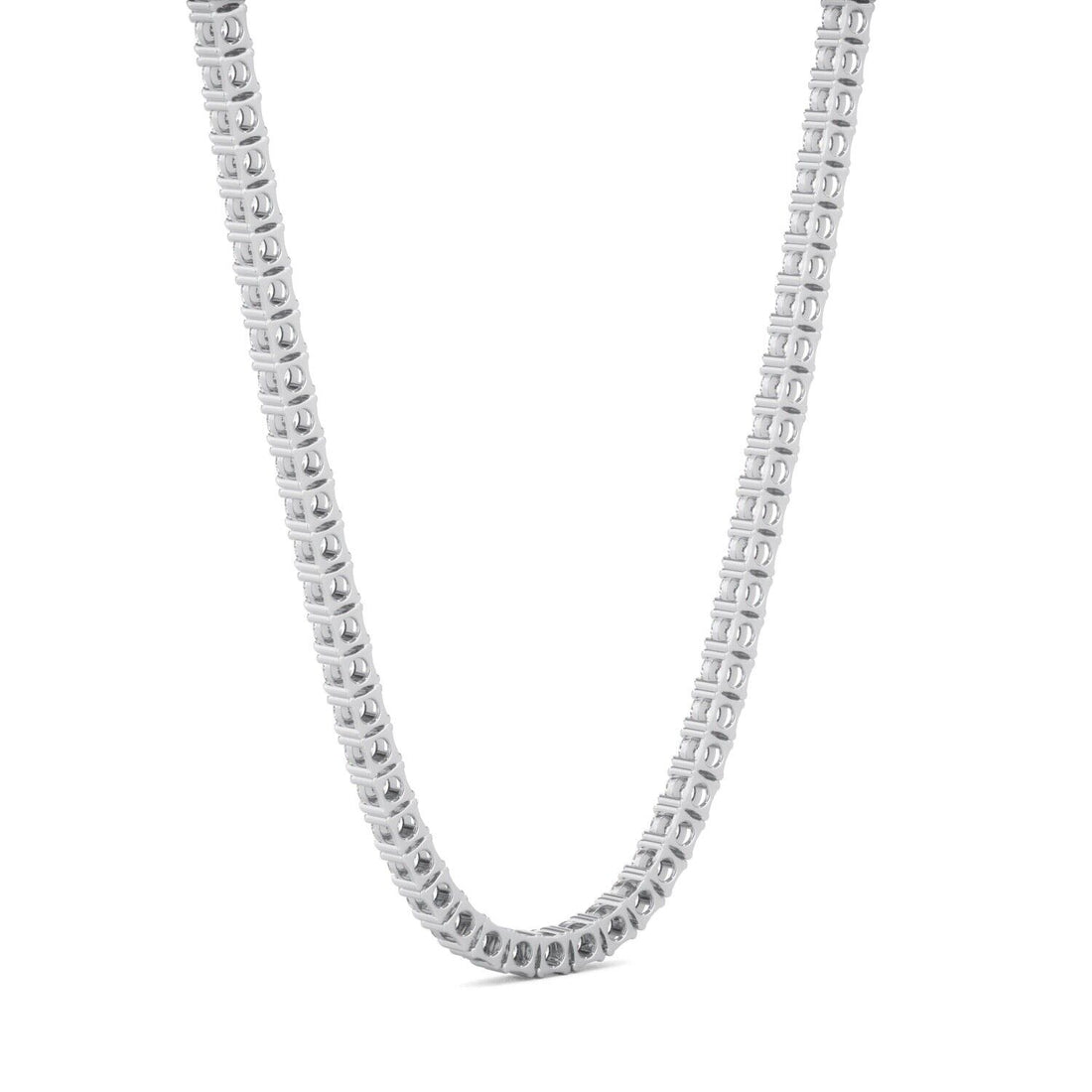 Lab Grown Diamond Tennis Necklace D-E VS1-VS2 14K White Gold 25.92cttw 4 Prong