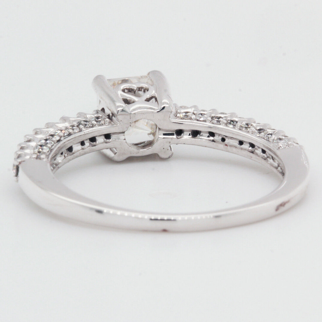 Princess Cut Diamond Engagement Ring Clarity Enhanced 1.01 TCW 14K White Gold