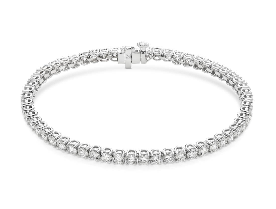 Lab-Grown Diamond Small Tennis Bracelet - E/F color, 7" length | White
