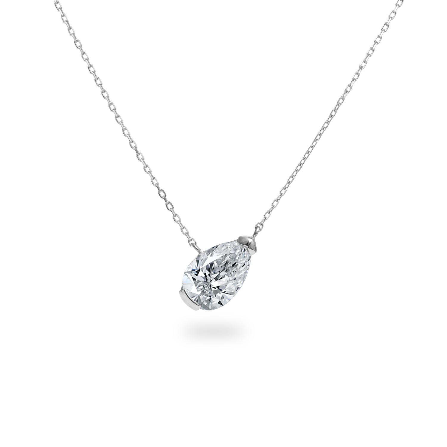 Facet 1ct Pear Necklace