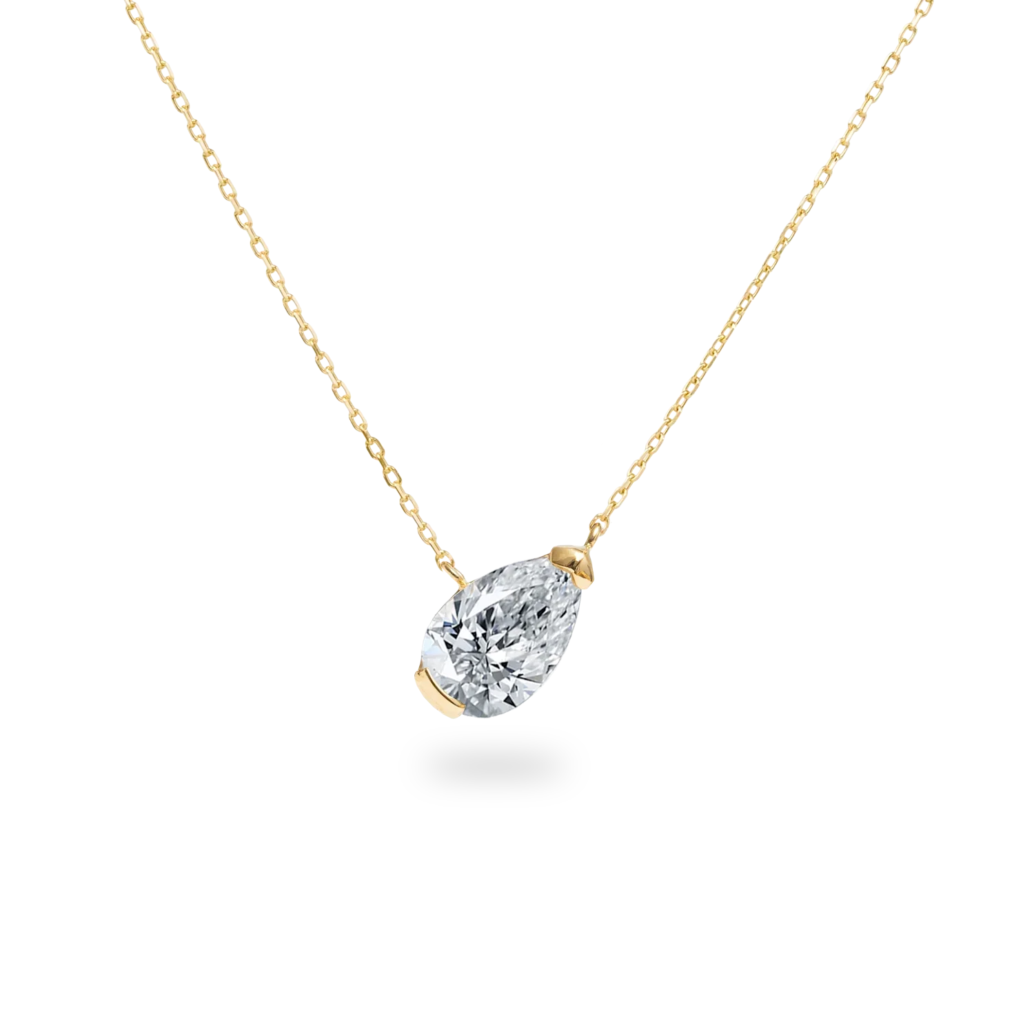Facet 1ct Pear Necklace