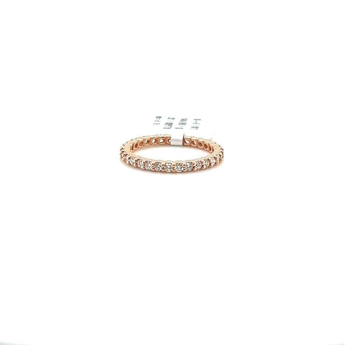 Natural 0.65tcw Rose Gold eternity Diamond band.