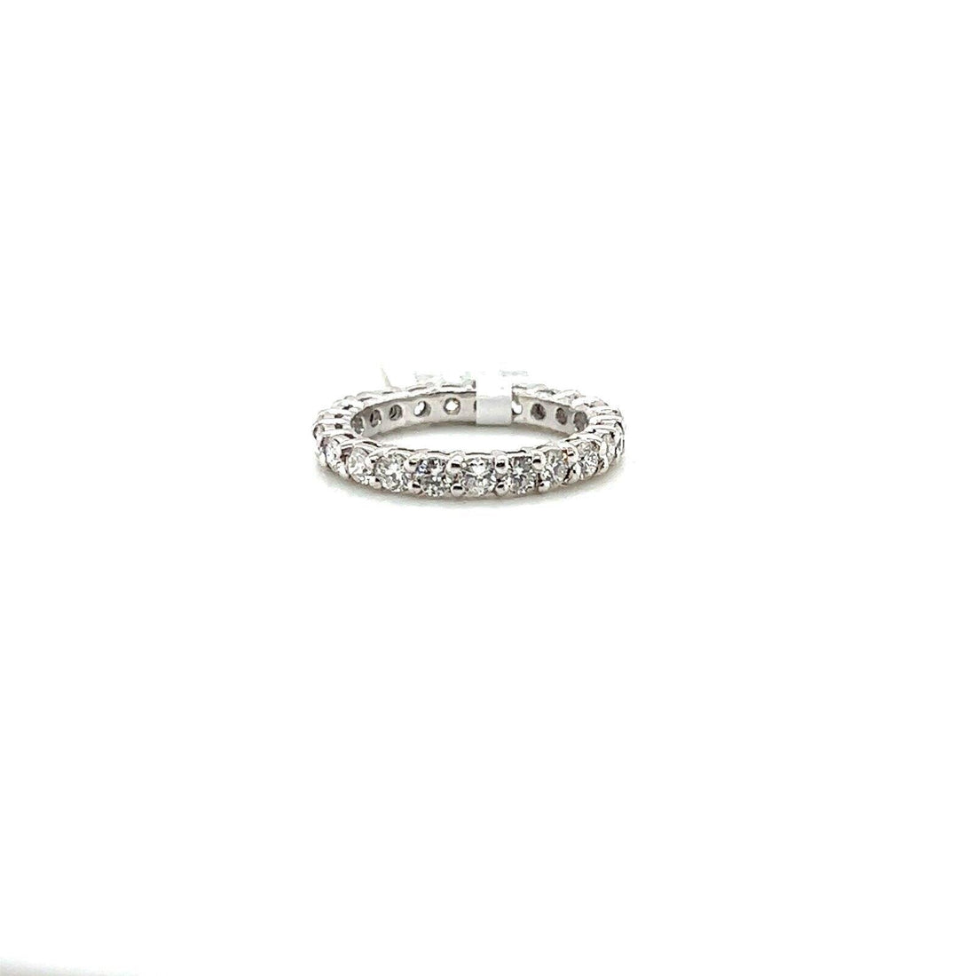 Platinum Round Diamond Eternity Band 1.32 Carat VS1 G Size 5