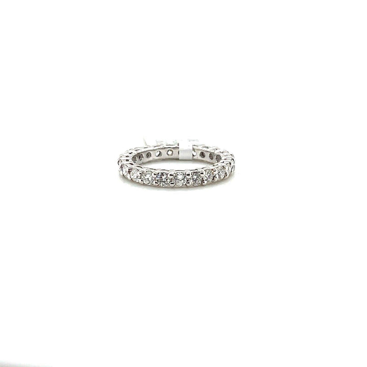 Platinum Round Diamond Eternity Band 1.32 Carat VS1 G Size 5