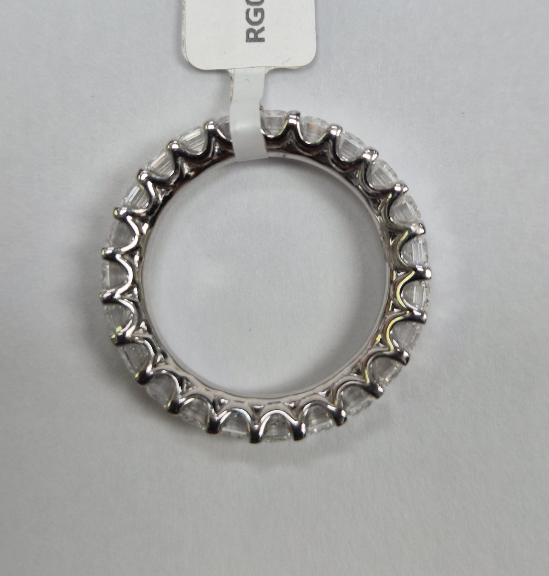 Lab Grown Diamond Eternity Ring D-E VS1-VS2 18K White Gold 5.36ct t/w Size 6