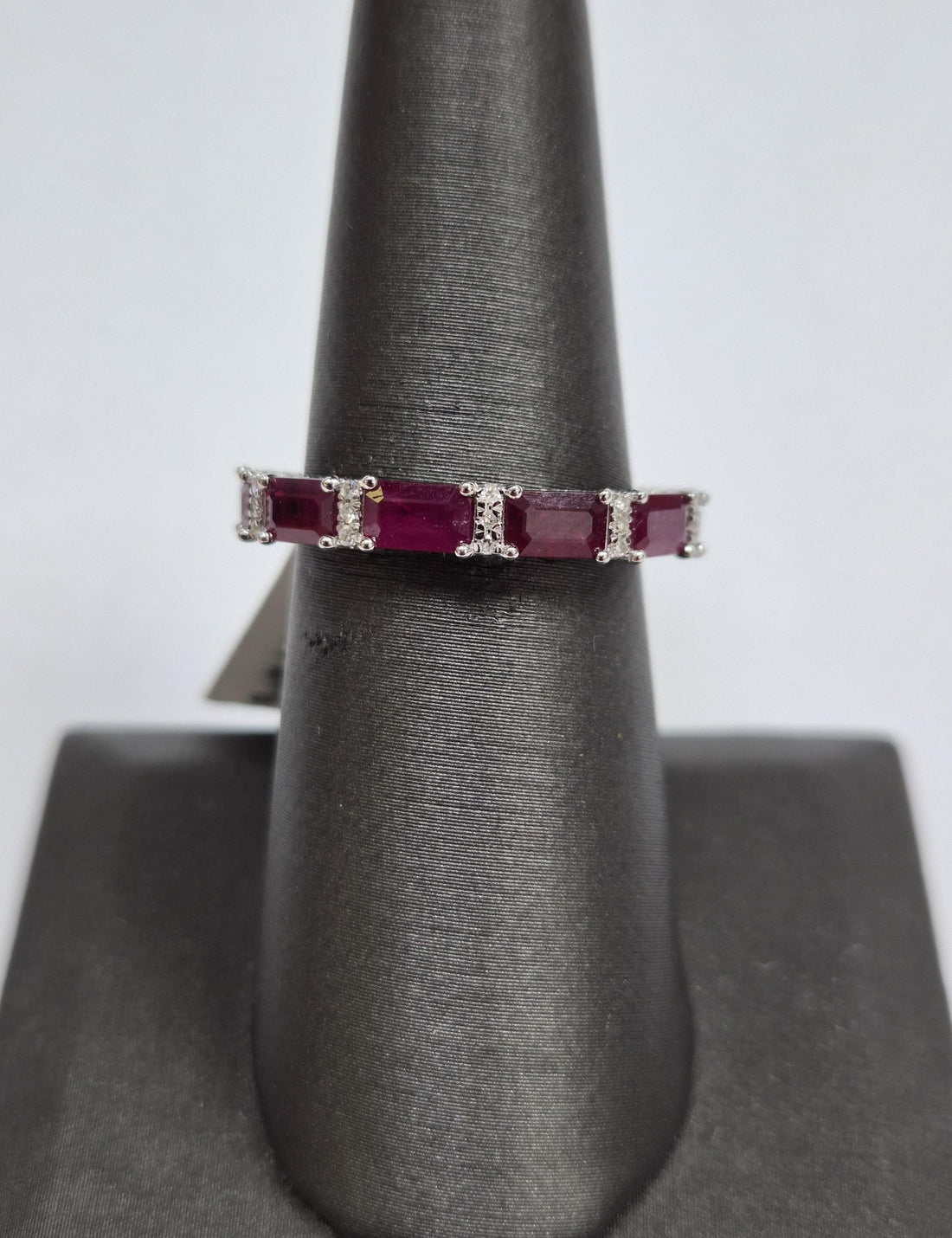 Ruby Hudson half band eternity ring