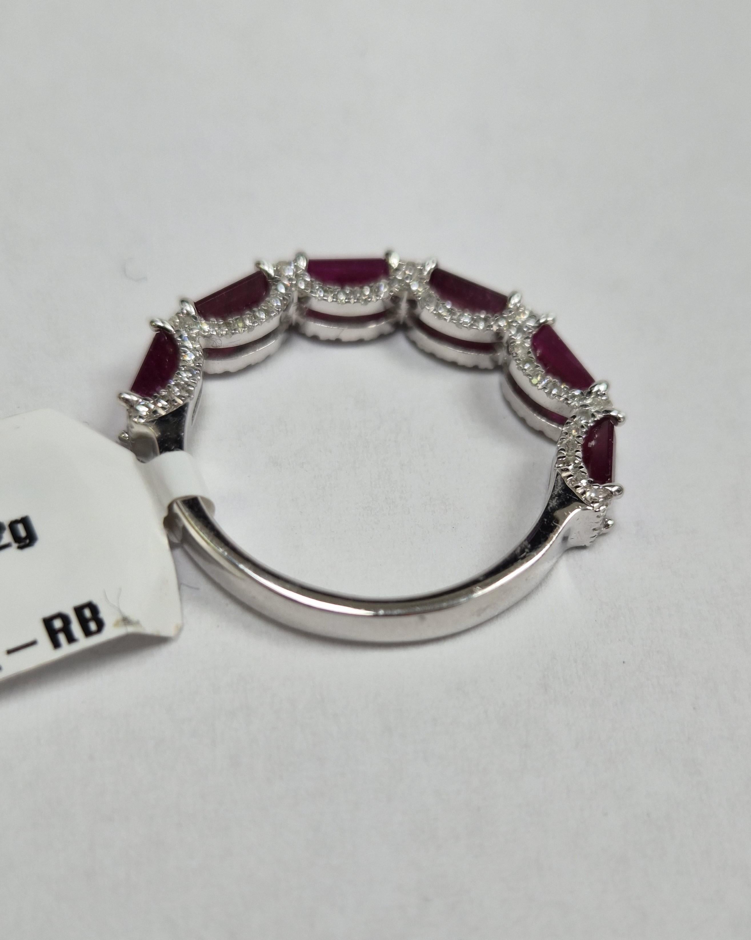 Ruby Hudson half band eternity ring