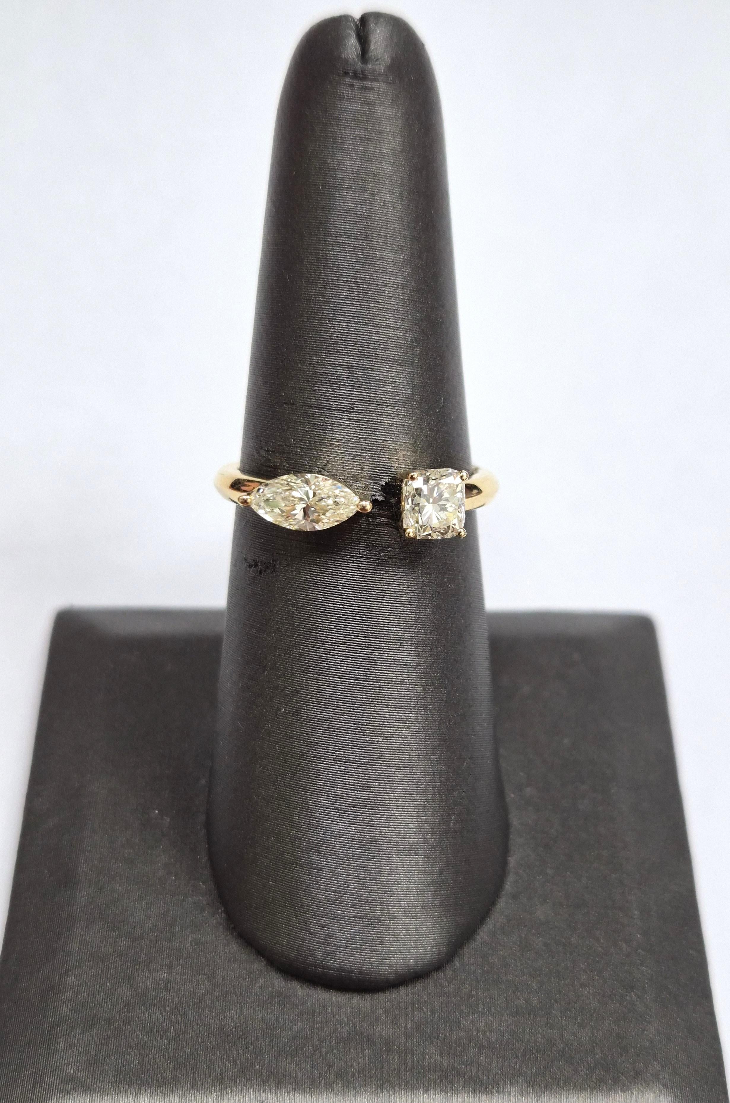 Titanic multi shape Diamond 14K Ring 1.06ct T/W