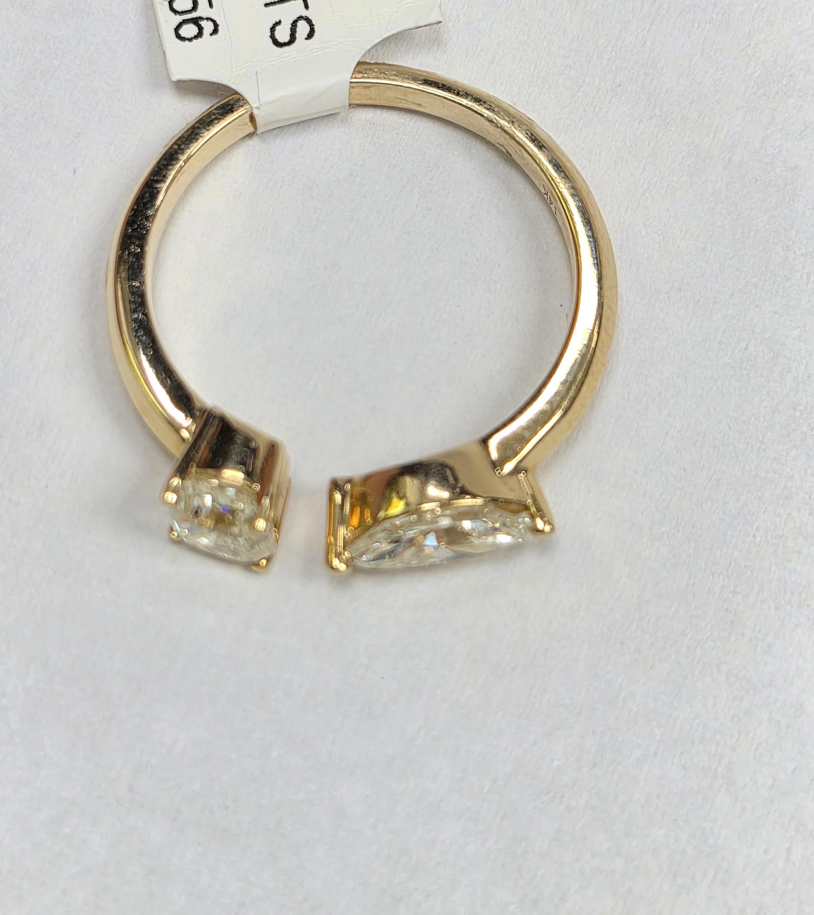 Titanic multi shape Diamond 14K Ring 1.06ct T/W