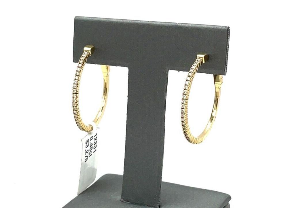 .48 Ct Diamond Hoop Earrings Natural Earth Mined Diamonds