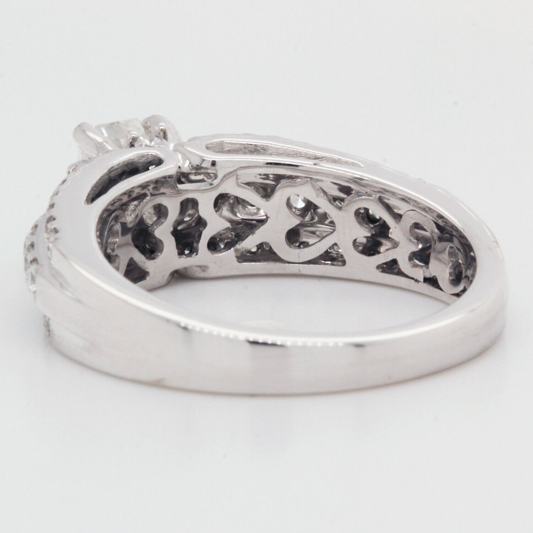 Radiant Cut Diamond Engagement Ring Clarity Enhanced 1.54 TCW 14K White Gold