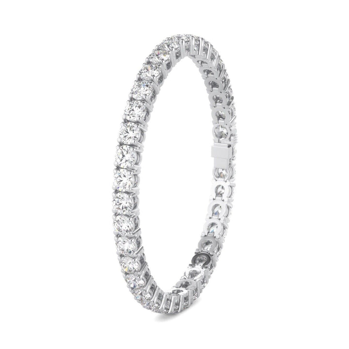 Lab Grown Diamond Tennis Bracelet D-E VS1-VS2 14K White Gold 9.75cttw 4 Prong