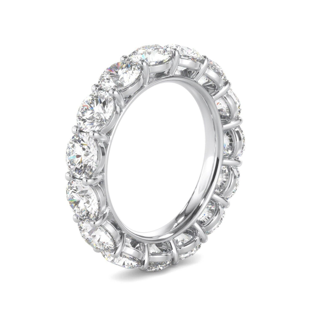 Lab Grown Diamond Eternity Ring D-E VS1-VS2 18K White Gold 3.83cttw Size 4