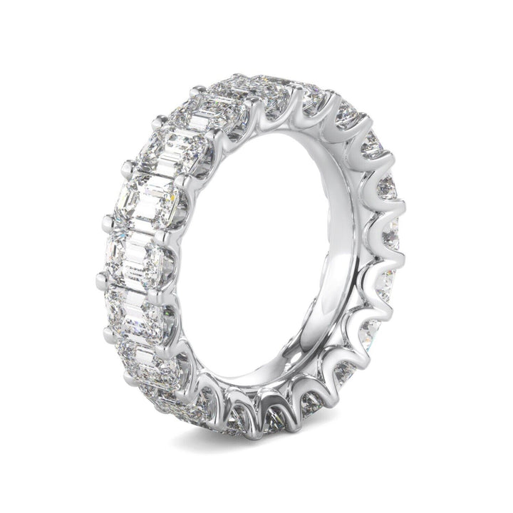 Lab Grown Diamond Eternity Ring D-E VS1-VS2 18K White Gold 3.94cttw Size 7