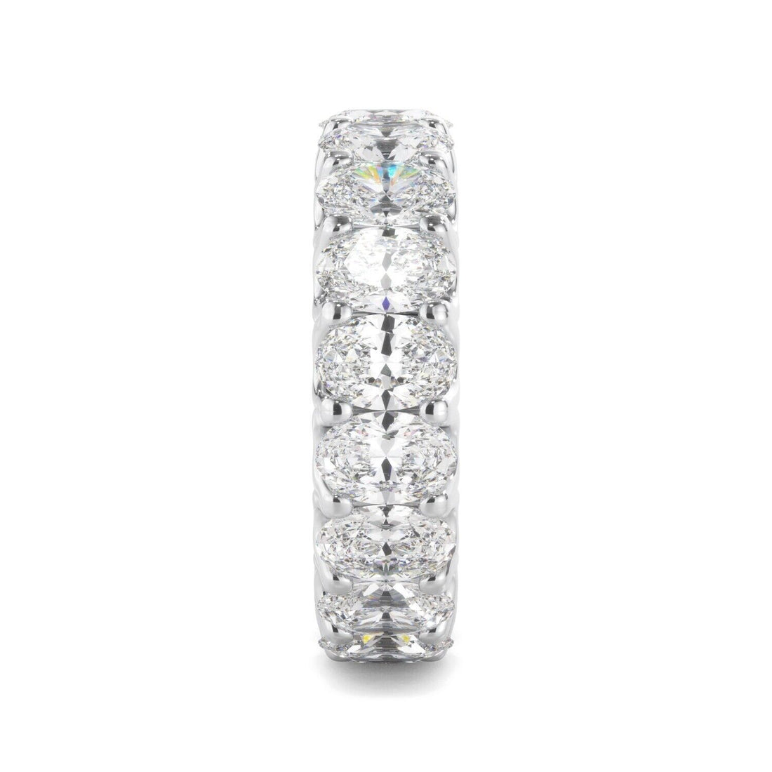 Lab Grown Diamond Eternity Ring D-E VS1-VS2 18K White Gold 6.97cttw Size 7