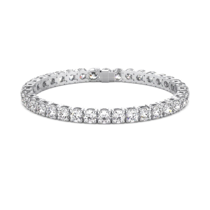 Lab Grown Diamond Tennis Bracelet D-E VS1-VS2 14K White Gold 9.65cttw 4 Prong