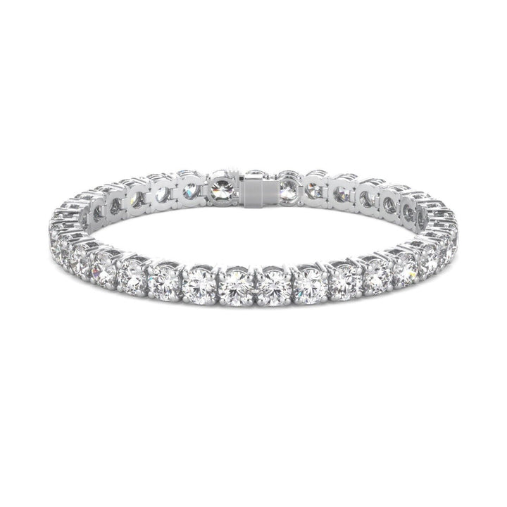 Lab Grown Diamond Tennis Bracelet D-E VS1-VS2 14K White Gold 17.87cttw 4 Prong