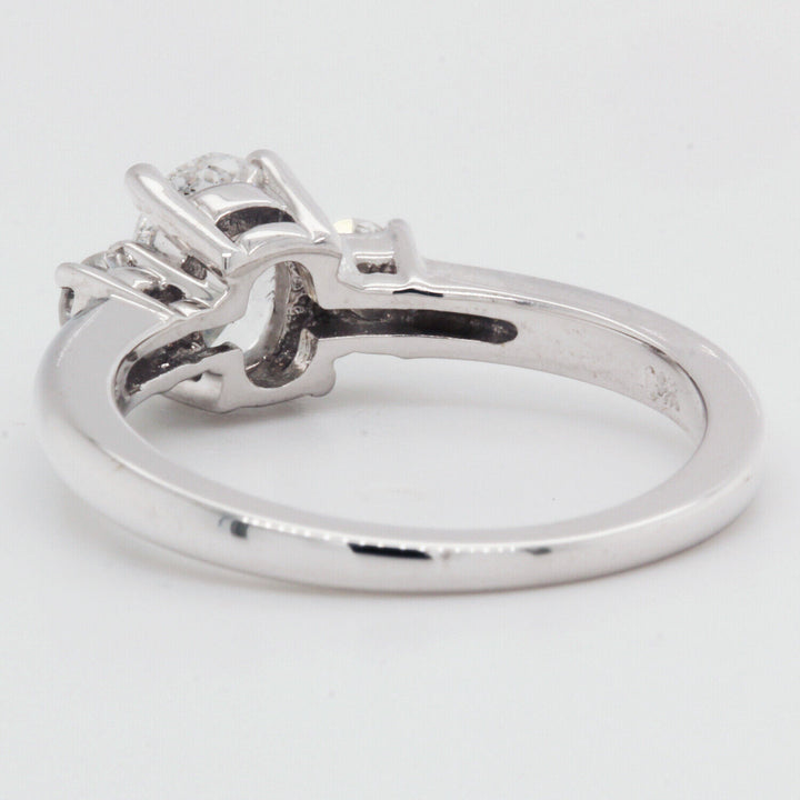 Oval Engagement Ring Clarity Enhanced 1.24 TCW 14 K White Gold
