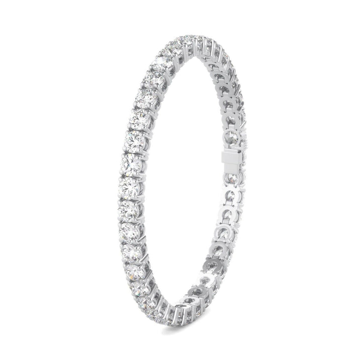 Lab Grown Diamond Tennis Bracelet D-E VS1-VS2 14K White Gold 8.26cttw 4 Prong
