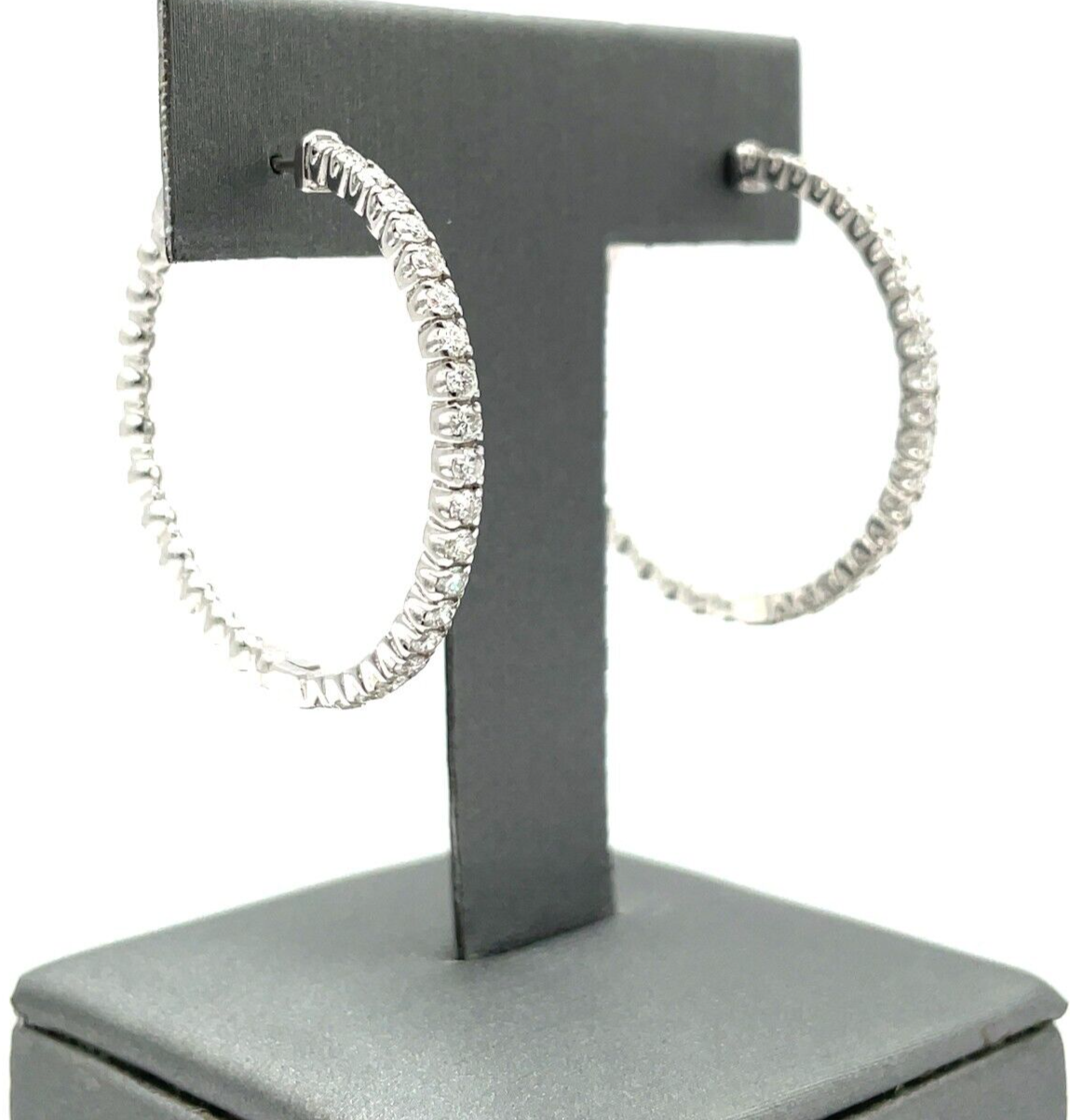 1.20 ct Diamond Hoop Earrings (Natural)