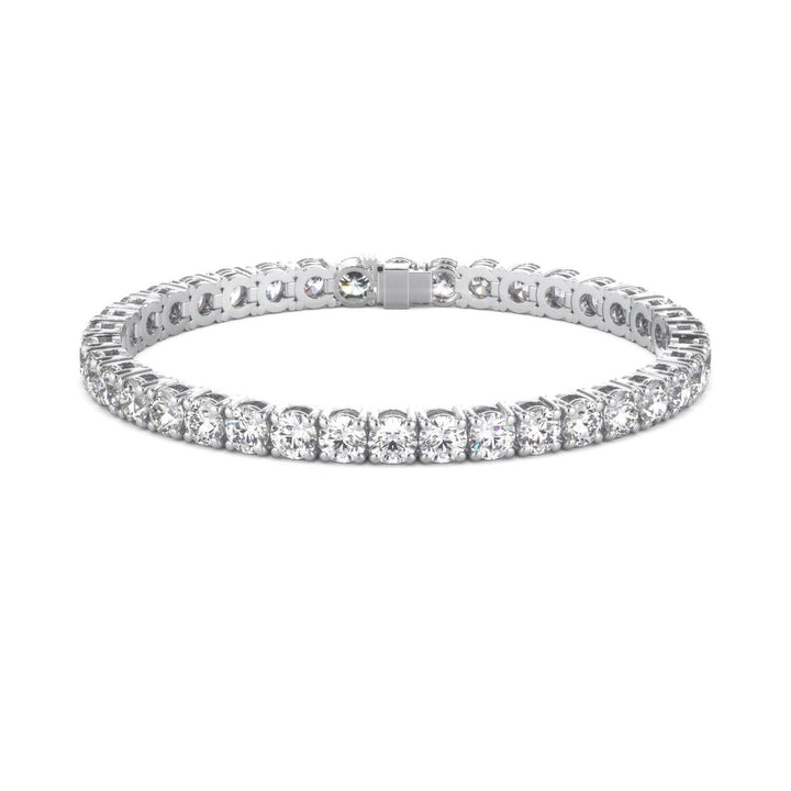 Lab Grown Diamond Tennis Bracelet D-E VS1-VS2 14K White Gold 8.40cttw 4 Prong