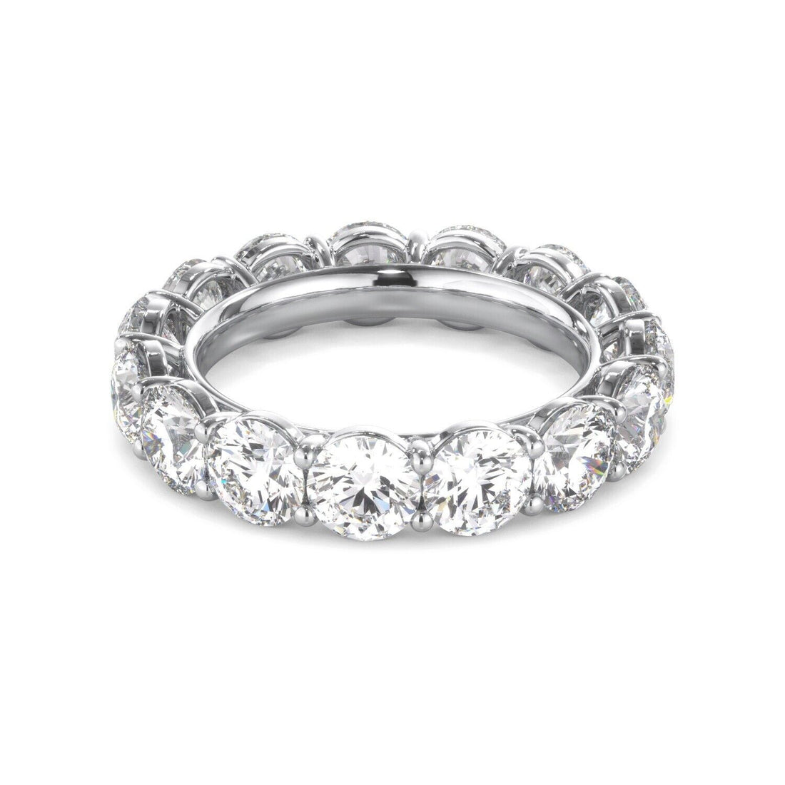 Lab Grown Diamond Eternity Ring D-E VS1-VS2 18K White Gold 3.83cttw Size 4