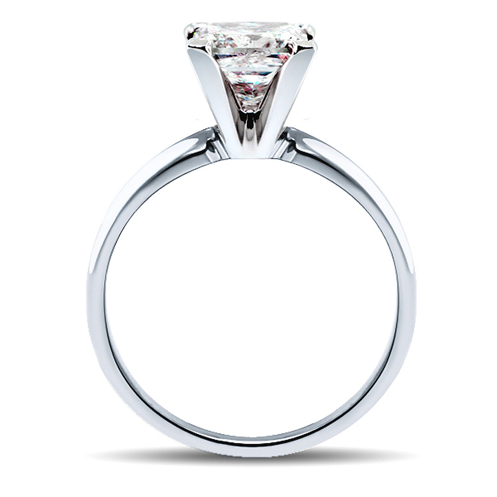 14K Gold 1.12 ct Radiant Cut Diamond Solitaire Engagement Ring F SI1