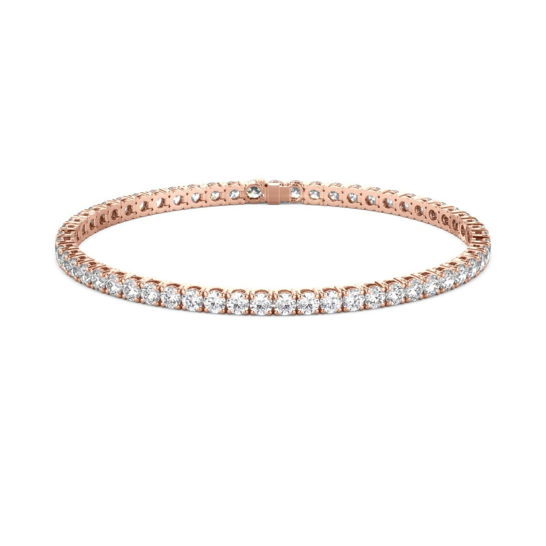 Lab Grown Diamond Tennis Bracelet D-E VS1-VS2 14K Rose Gold 4.86cttw 4 Prong