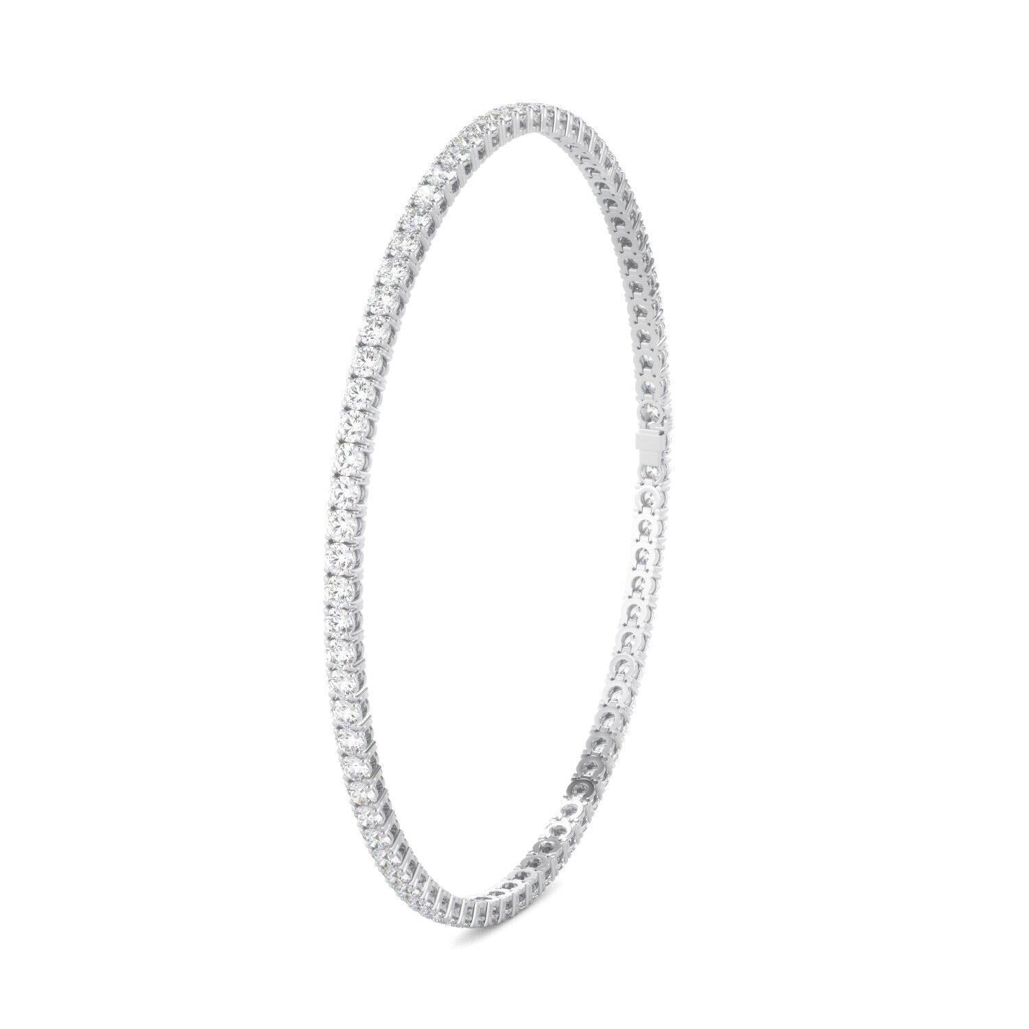 Lab Grown Diamond Tennis Bracelet D-E VS1-VS2 14K White Gold 2.79cttw 4 Prong