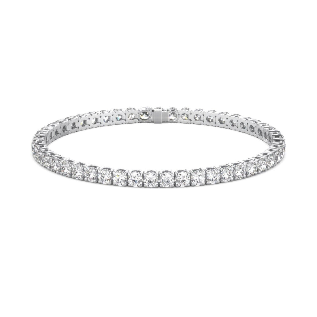 Lab Grown Diamond Tennis Bracelet D-E VS1-VS2 14K White Gold 4.14cttw 4 Prong