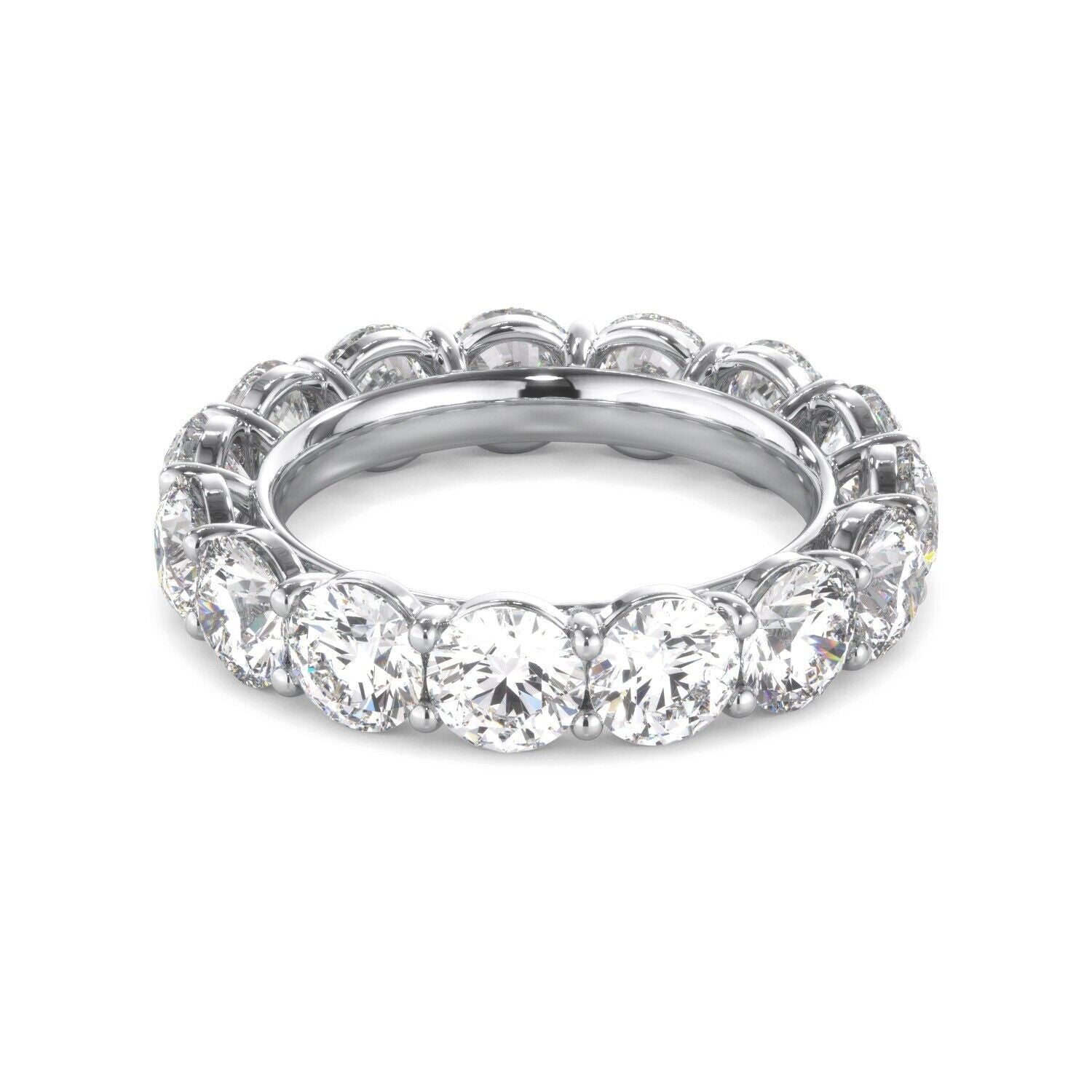 Lab Grown Diamond Eternity Ring D-E VS1-VS2 18K White Gold 6.65cttw Size 5