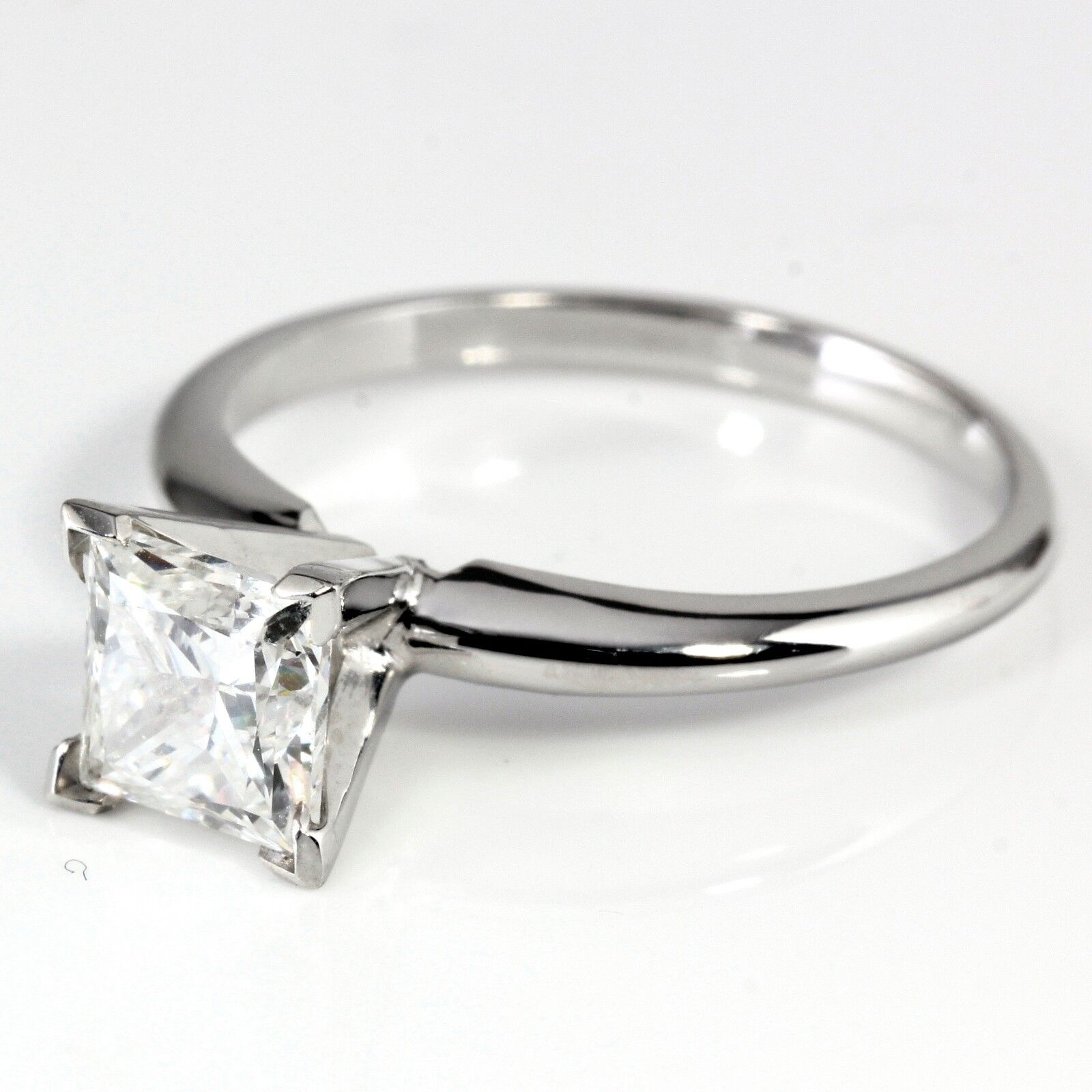 14K Gold 0.74 ct Princess Cut Diamond Solitaire Engagement Ring G SI1