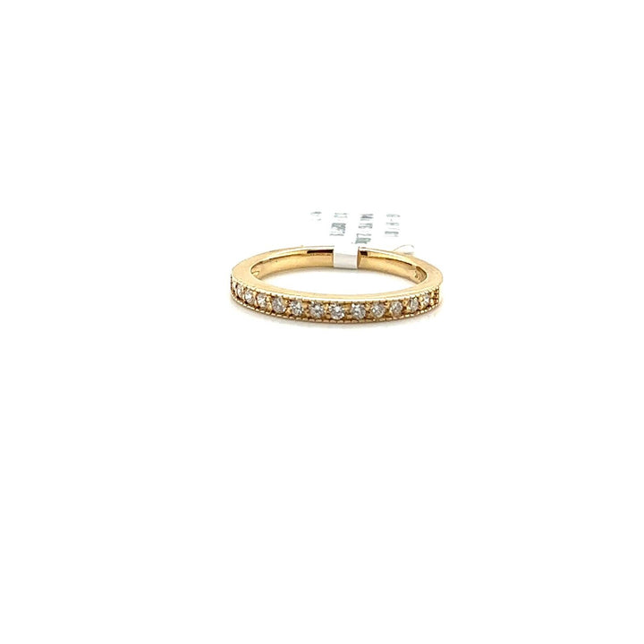 micro pave half band eternity ring