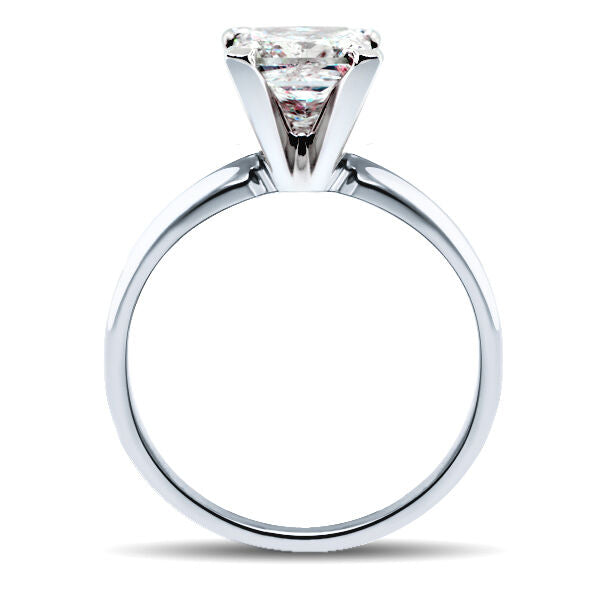 14K Gold 1.23 ct Princess Cut Diamond Solitaire Engagement Ring I SI2