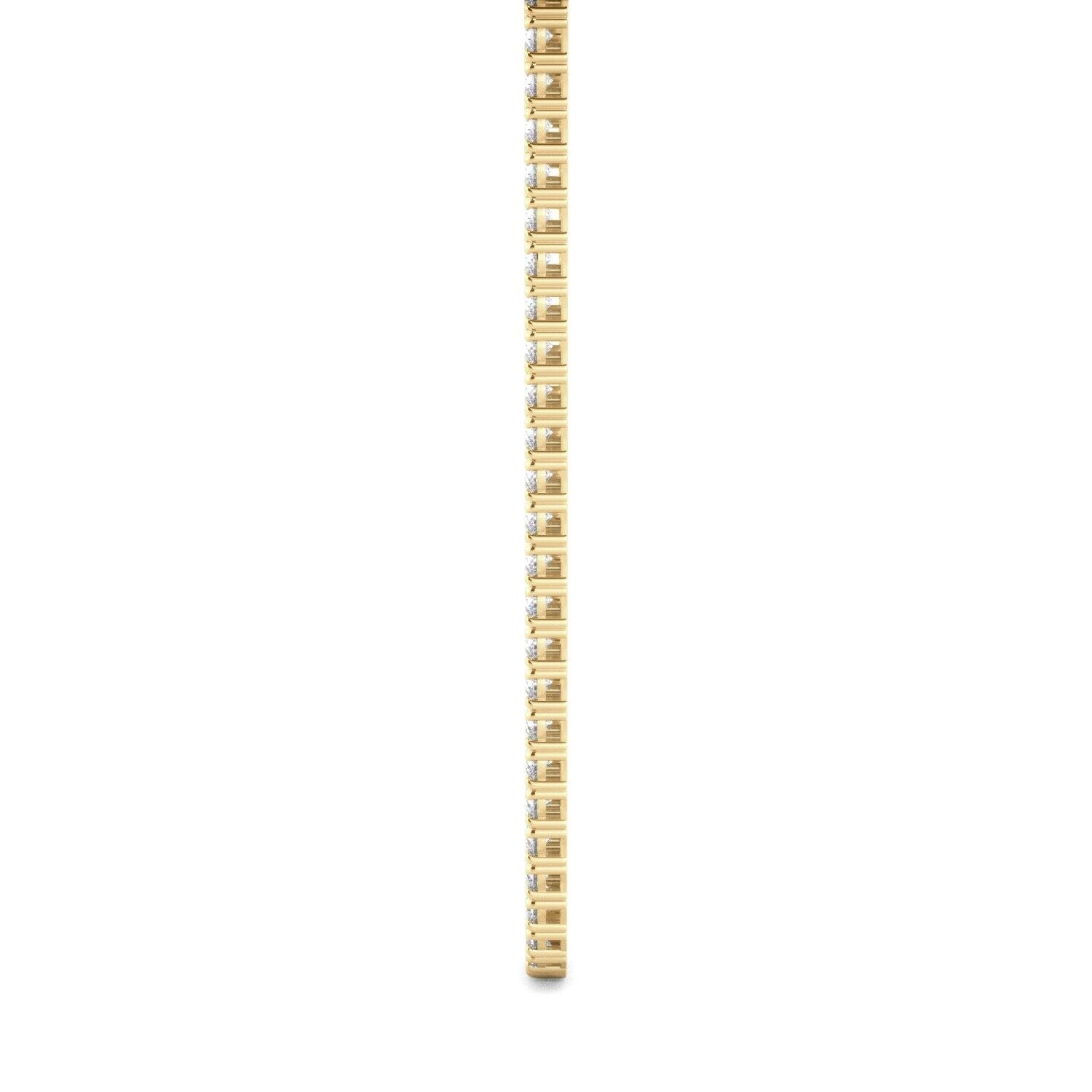 Lab Grown Diamond Tennis Necklace D-E VS1-VS2 14K Yellow Gold 15.00cttw 4 Prong