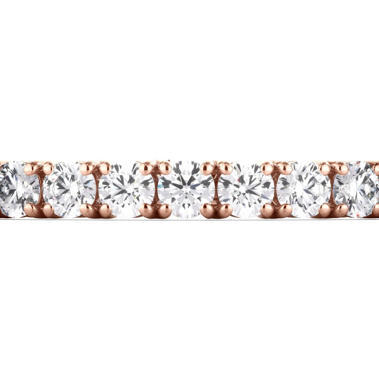 Lab Grown Diamond Tennis Bracelet D-E VS1-VS2 14K Rose Gold 12.56cttw 4 Prong