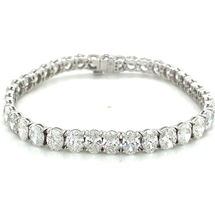 Lab Grown Diamond Tennis Bracelet F-G VS2-SI1 14K White Gold 15.96cttw 4 Prong