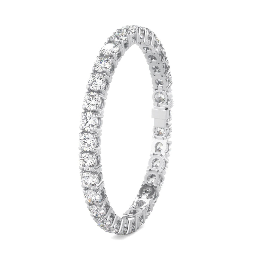 Lab Grown Diamond Tennis Bracelet D-E VS1-VS2 14K White Gold 18.42cttw 4 Prong
