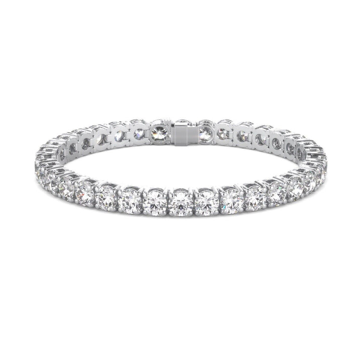 Lab Grown Diamond Tennis Bracelet D-E VS1-VS2 14K White Gold 14.10cttw 4 Prong