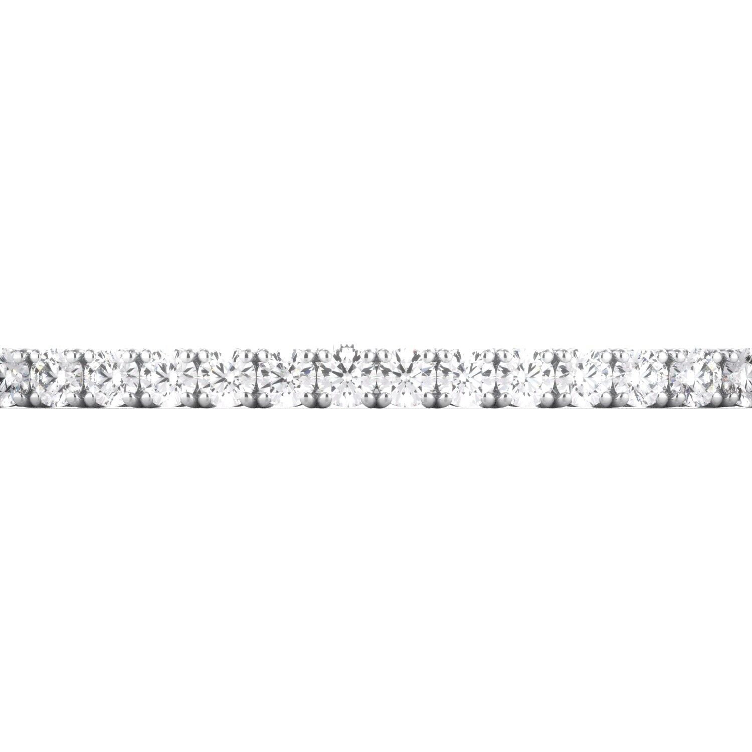 Lab Grown Diamond Tennis Bracelet D-E VS1-VS2 14K White Gold 2.79cttw 4 Prong