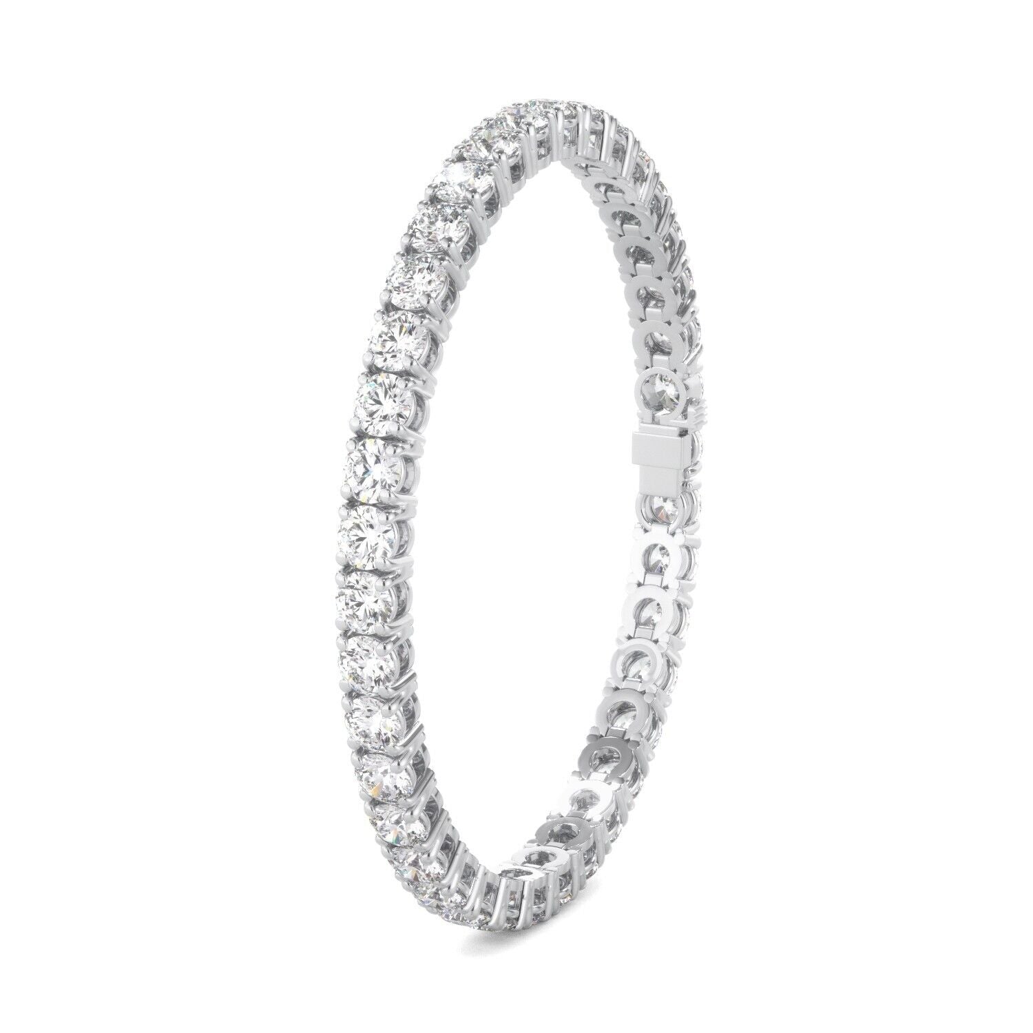 Lab Grown Diamond Tennis Bracelet D-E VS1-VS2 14K White Gold 8.20cttw 4 Prong