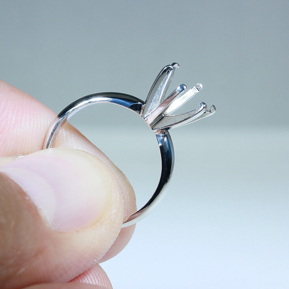 14K Gold 0.96 ct Asscher Cut Diamond Solitaire Engagement Ring J VS2