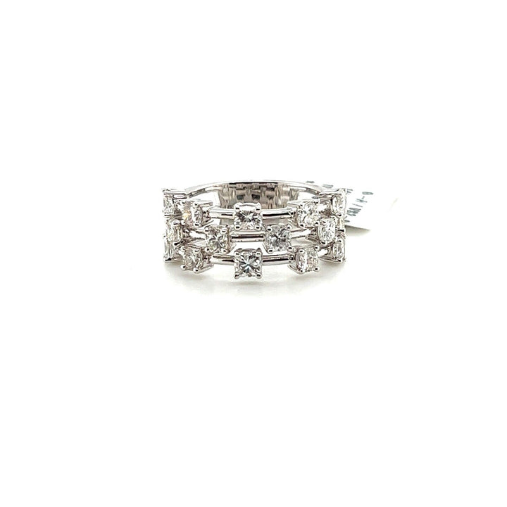scattered diamonds ring