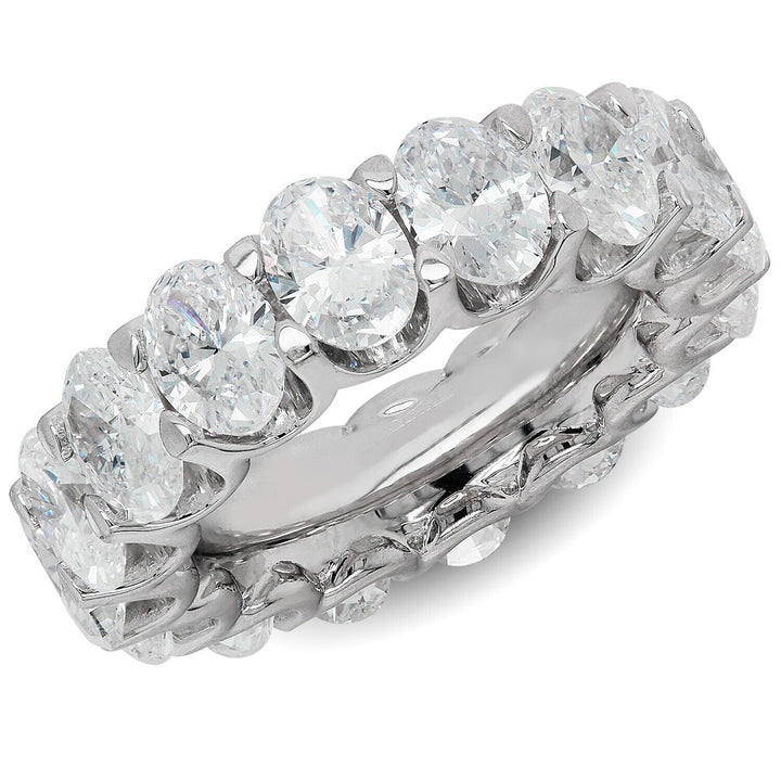 Lab Grown Diamond Eternity Ring D-E VS1-VS2 18K White Gold 6.97cttw Size 7